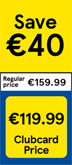 €9.99 on €35 Save €50